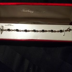 Sterling Silver with sapphire diamond accents bracelet. Vintage